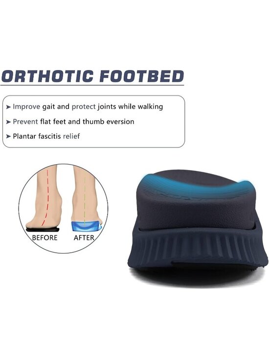 Men\'s Blue Orthopedic Recovery Plantar Fasciitis Open Toe Hiking Sandal Shoes main image 6